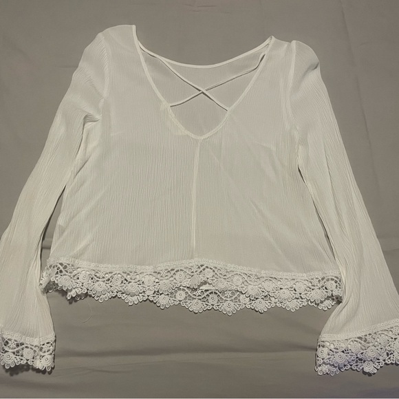 H&M Coachella Collection White Lace Top Size S - Picture 2 of 3